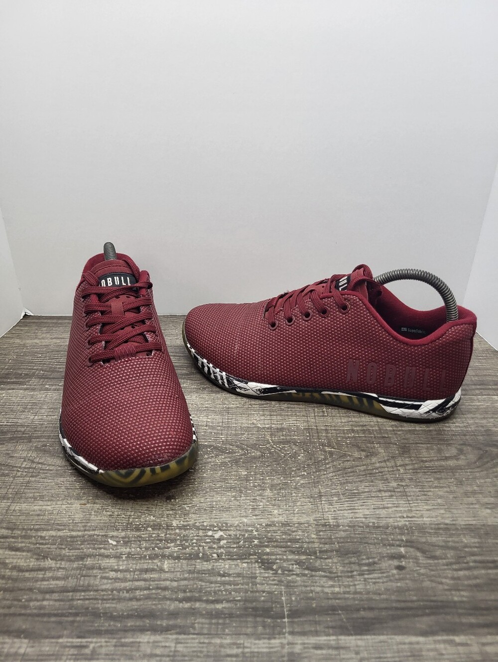 Nobull Unisex Cabernet Zebra Trainer Shoes Low Top Size Women’s Sz 9 Men’s 7.5